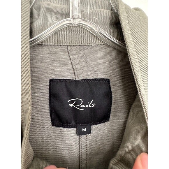 Rails Collins Sage Lightweight Jacket Anorak Full Zip Military Women’s Medium - Picture 4 of 12